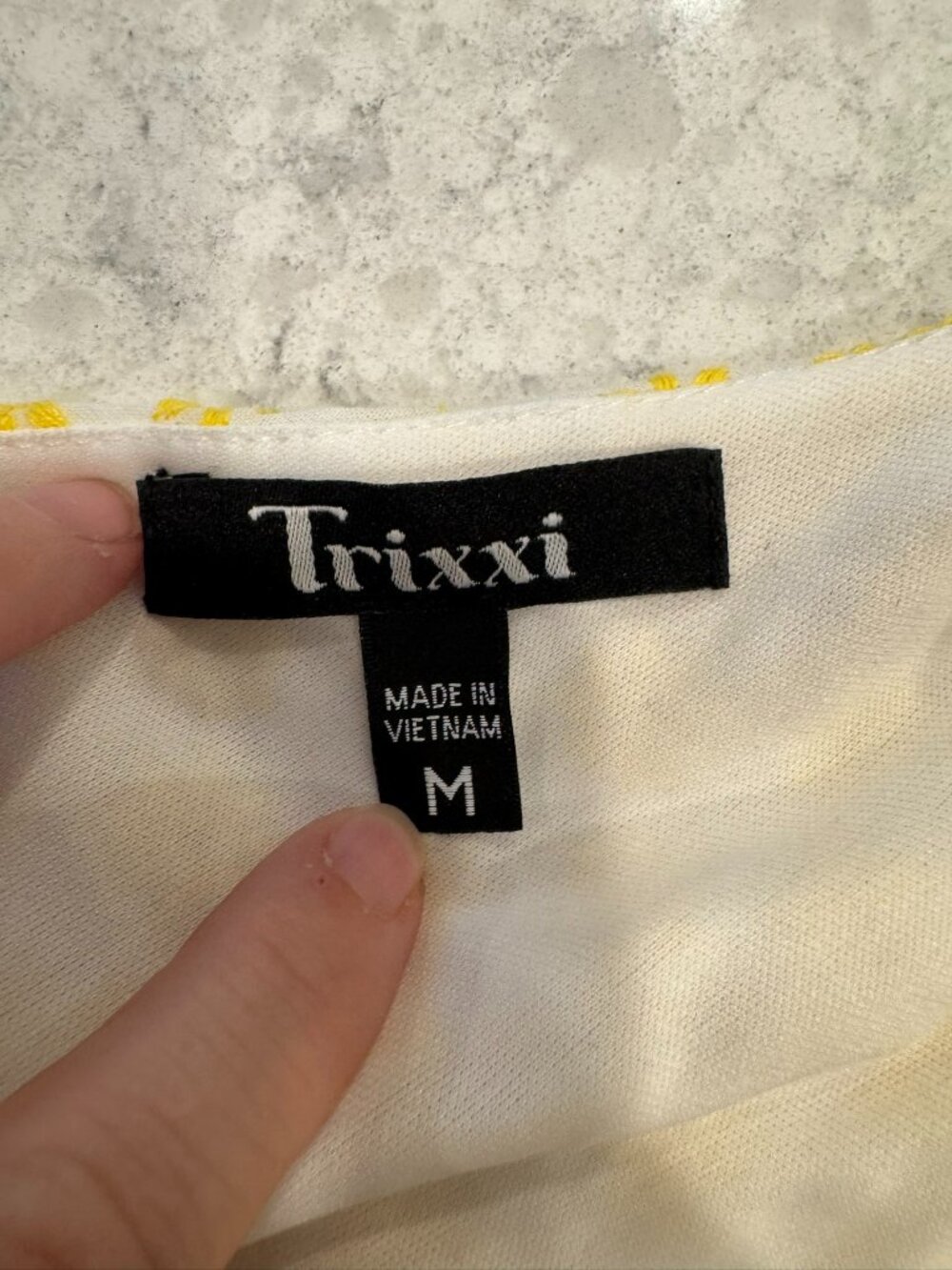 Yellow Summer Floral Dress with Bows, Trixxi by Francesca's - Women's Size Med - Picture 8 of 9